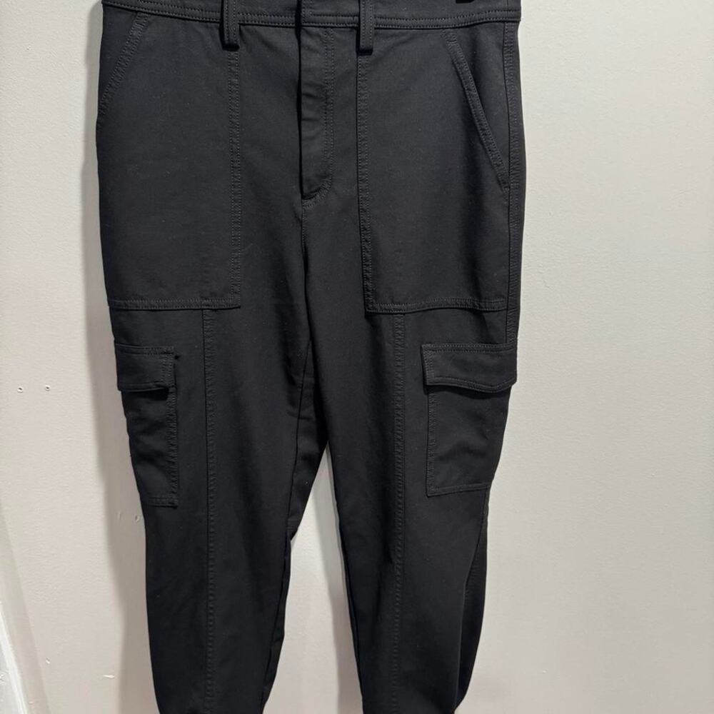 Sleek black cargo jogger pants